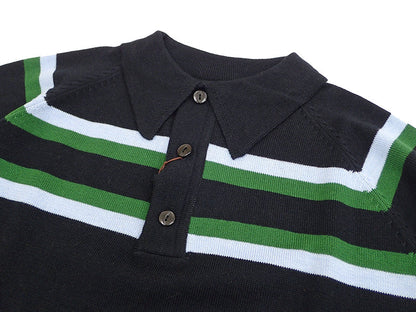 【TOWN CRAFT】SURF BORDER POLO SWEATER