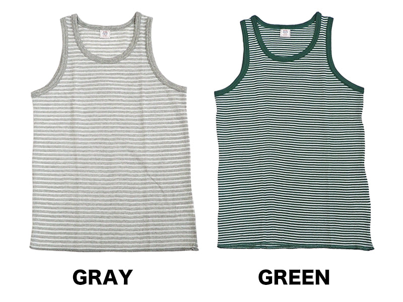 【JE MORGAN】WAFFLE BORDER TANKTOP