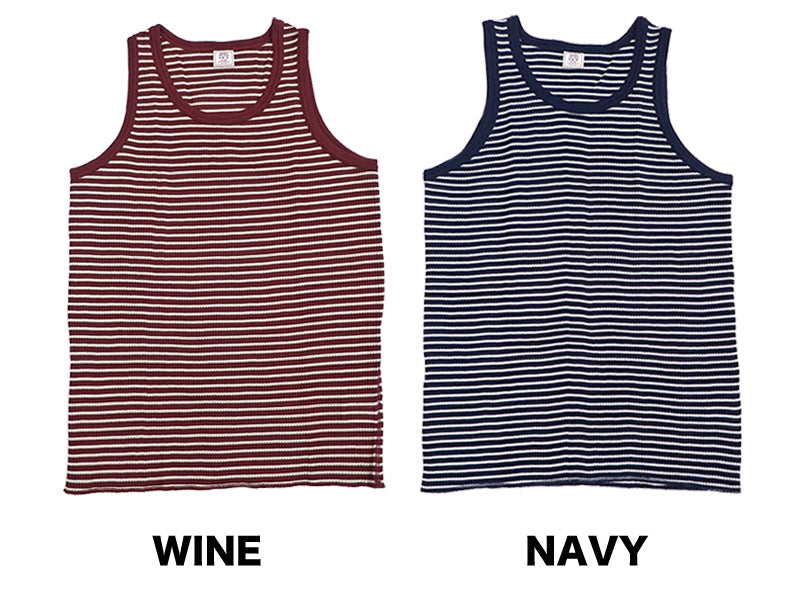 【JE MORGAN】WAFFLE BORDER TANKTOP