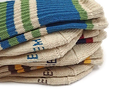 【GOHEMP】RANDOM LINE PILE CREW SOCKS