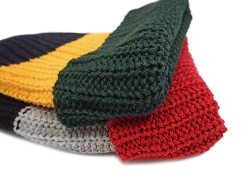 【Bulky Knit Color Block Caps】COLUMBIA KNIT