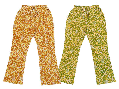 【HAVE A GRATEFUL DAY】FLOWER CUT EASY PANTS