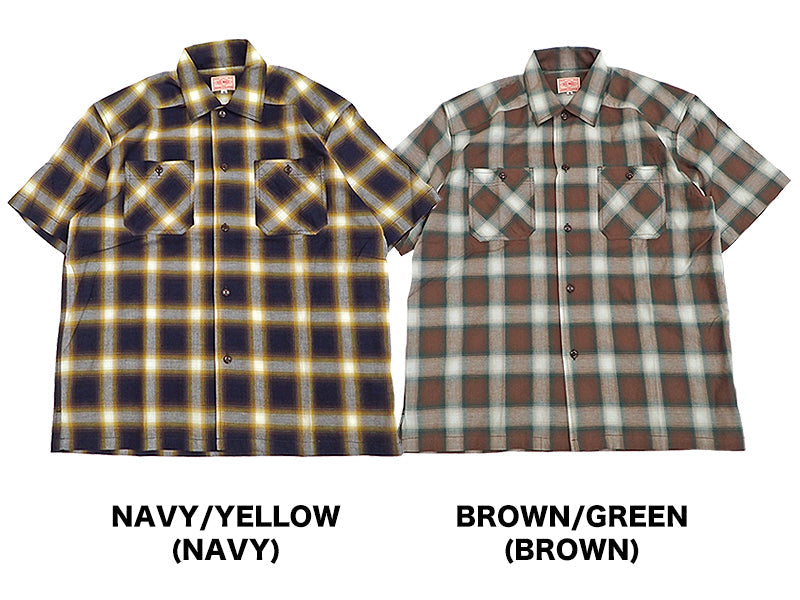 【BIG MIKE】OMBRE CHECK S/S SHIRTS