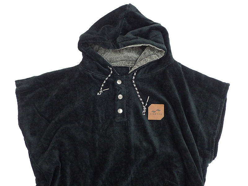 【SLOW TIDE】THE DIGS PONCHO BLACK