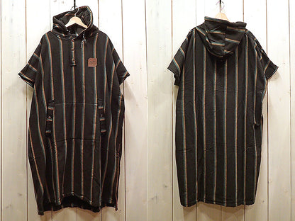 【SLOW TIDE】BAJA STRIPE PONCHO BLACK