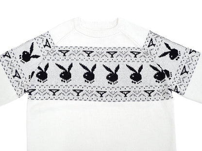 [PLAYBOY]80S RABBIT CREW SWEATER 