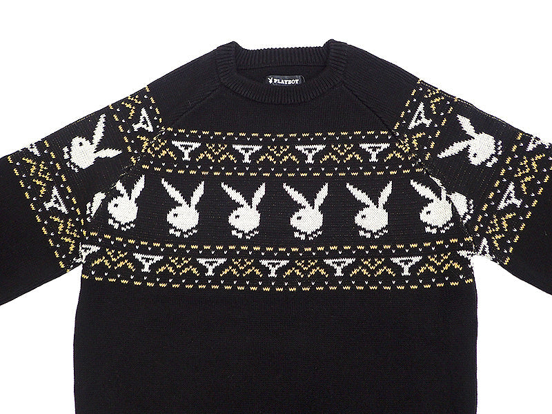 [PLAYBOY]80S RABBIT CREW SWEATER 