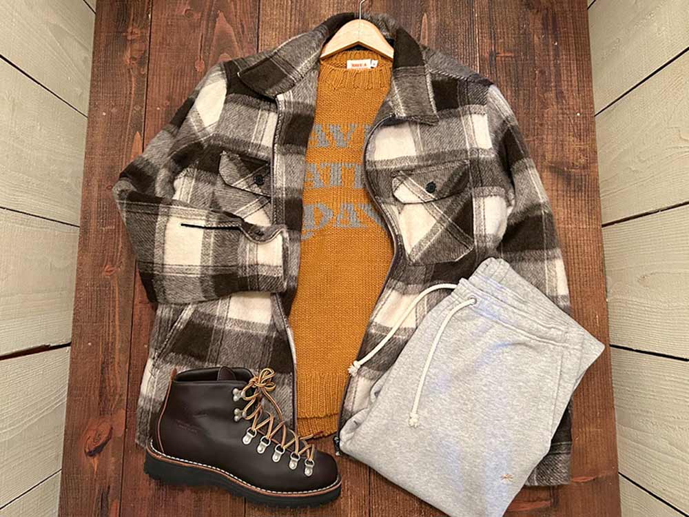 【BIG MIKE】起毛チェック裏キルティングジャケット
