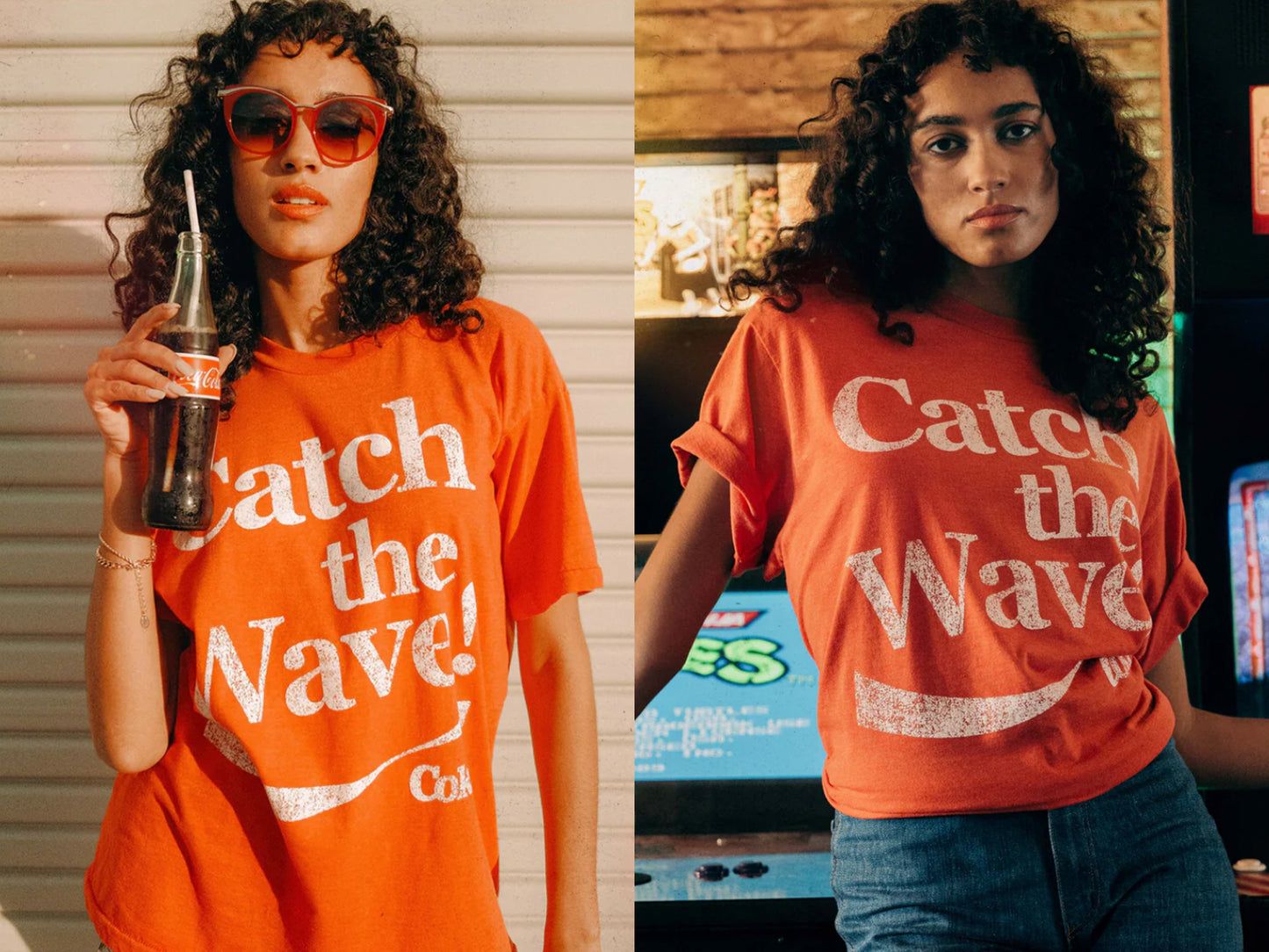 【SCREEN STARS BEST】CATCH THE WAVE COKE TEE