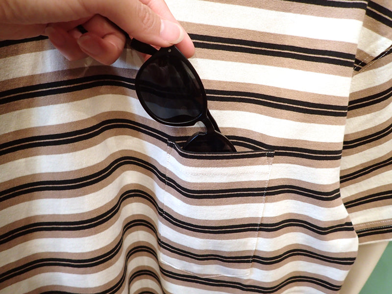 【BIG MIKE】BORDER SUNGLASSES POCKET S/S TEE