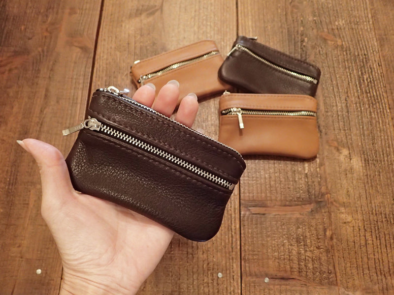 【Moonshine Leather】DOUBLE ZIPPERED POUCH