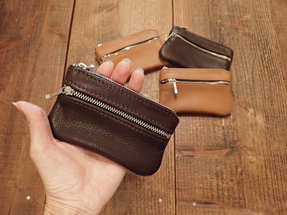 【Moonshine Leather】DOUBLE ZIPPERED POUCH