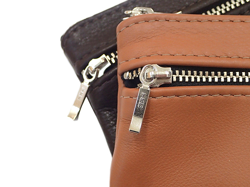 【Moonshine Leather】DOUBLE ZIPPERED POUCH