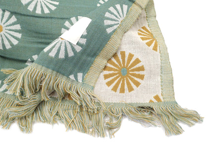 【SLOW TIDE】SUN DAZED DRIFTWEAVE BLANKET GREEN