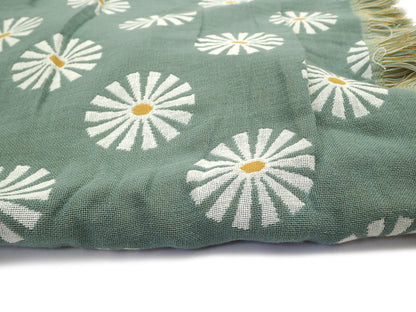 【SLOW TIDE】SUN DAZED DRIFTWEAVE BLANKET GREEN
