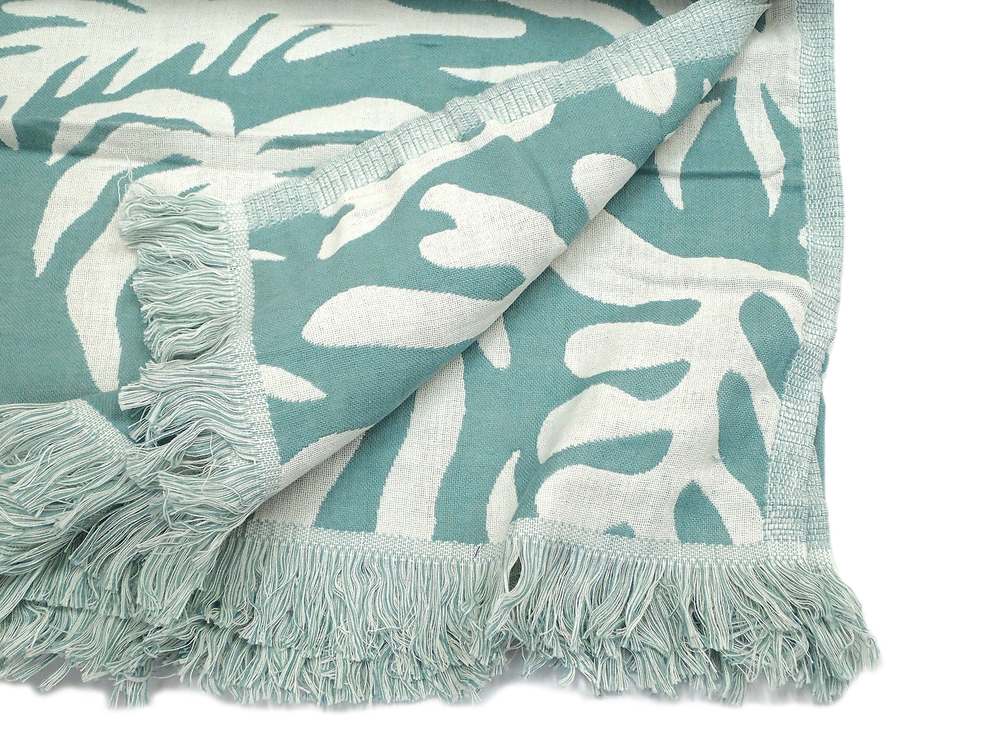 【SLOW TIDE】SUNNY DRIFTWEAVE BLANKET DUSTY BLUE