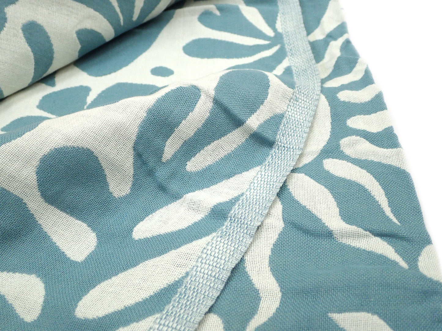 【SLOW TIDE】SUNNY DRIFTWEAVE BLANKET DUSTY BLUE