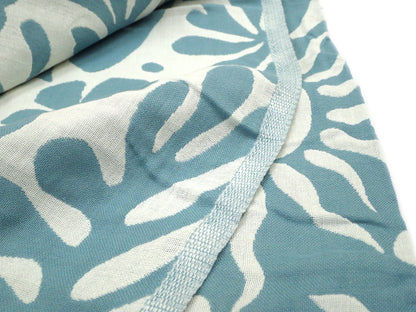 【SLOW TIDE】SUNNY DRIFTWEAVE BLANKET DUSTY BLUE