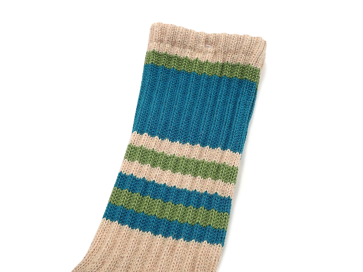 【GOHEMP】RANDOM LINE PILE CREW SOCKS