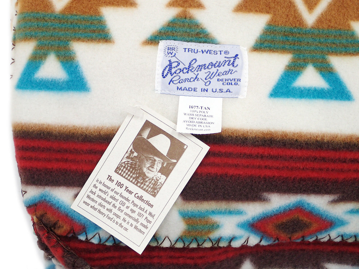 [ROCKMOUNT] FLEECE WESTERN BLANKET 