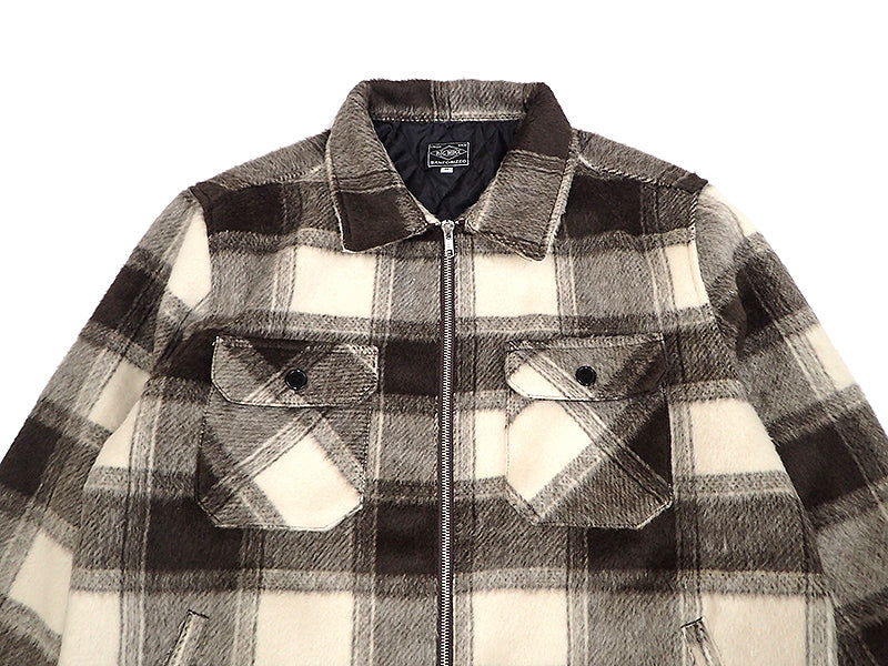 【BIG MIKE】起毛チェック裏キルティングジャケット