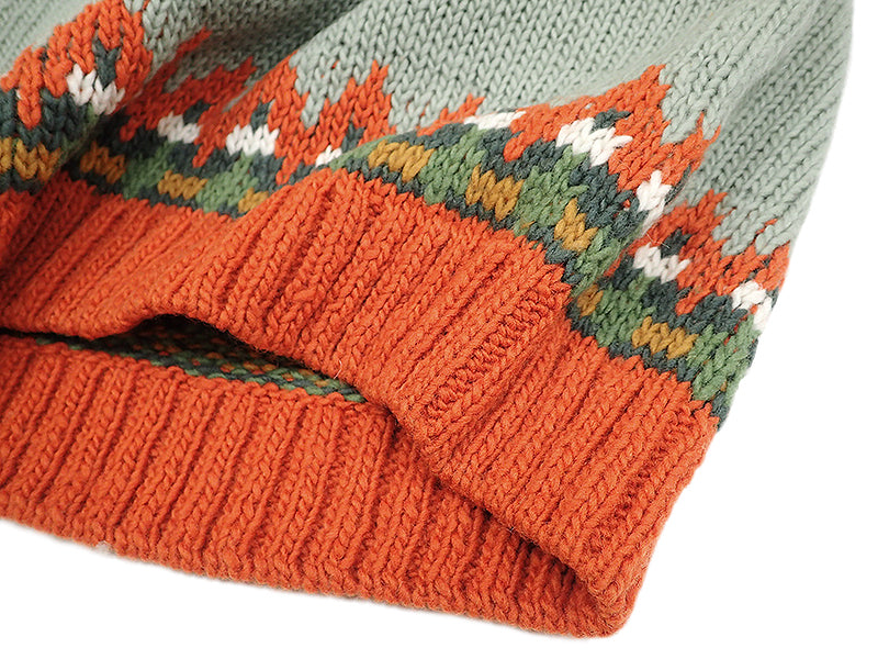 【HAVE A GRATEFUL DAY】PEACE PATTERN KNIT CREW