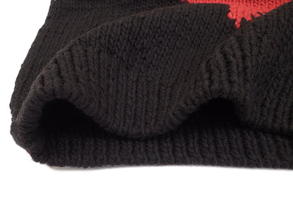 【THRIFTY LOOK】HEART HAND KNIT CREW