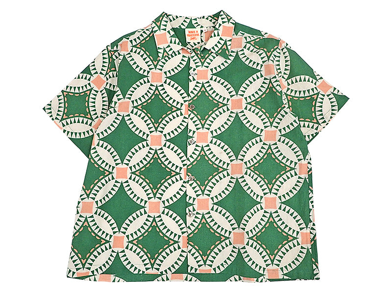 [HAVE A GRATEFUL DAY] OPEN COLLAR S/S SHIRT