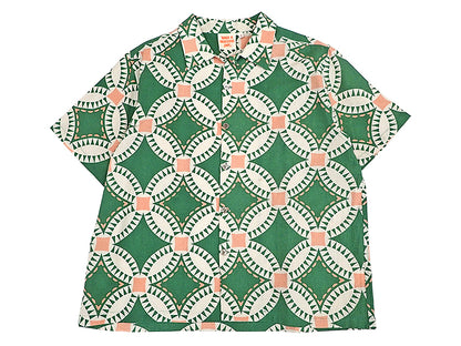 [HAVE A GRATEFUL DAY] OPEN COLLAR S/S SHIRT