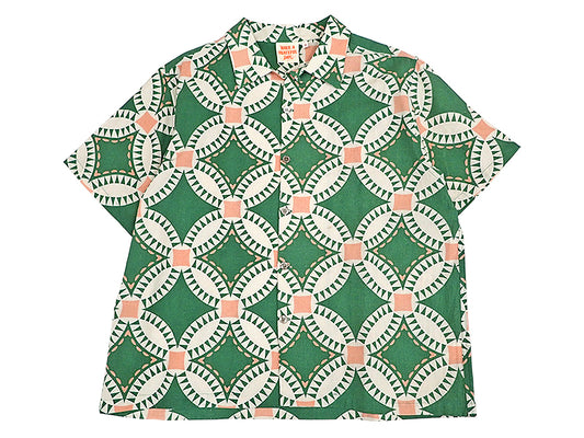 [HAVE A GRATEFUL DAY] OPEN COLLAR S/S SHIRT